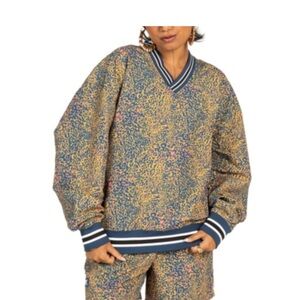 Melody Ehsani Blue and Yellow Patterned Jacket